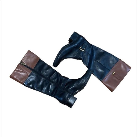 •BANDOLINO• brown/black boots with gold hardware in size 7.5 - Picture 1 of 12